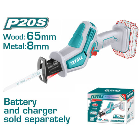 TOTAL ΜΙΝΙ ΣΠΑΘΟΣΕΓΑ ΜΠΑΤ. Li-ion 20V ΧΩΡΙΣ ΜΠΑΤΑΡΙΑ & ΦΟΡΤΙΣΤΗ (TRSLI6506)