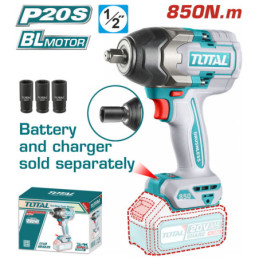 TOTAL ΕΠΑΓΓ. ΜΠΟΥΛΟΝΟΚΛΕΙΔΟ ΜΠΑΤ. Li-ion 20V / 850Nm ΧΩΡΙΣ ΜΠΑΤΑΡΙΑ & ΦΟΡΤΙΣΤΗ (TIWLI20851)
