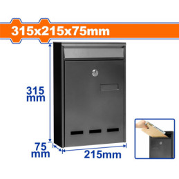 WADFOW ΓΡΑΜΜΑΤΟΚΙΒΩΤΙΟ ΜΕΤΑΛΛΙΚΟ 315X215X75mm (WXXX3501)