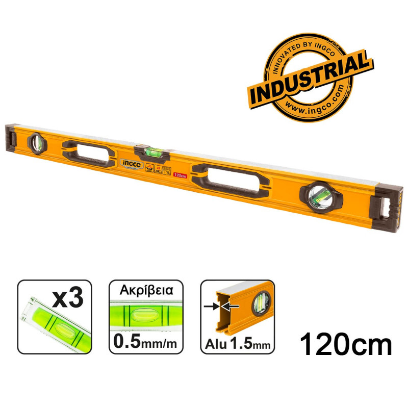 INGCO Αλφάδι Βαρέος Τύπου 120cm (HSL08120)