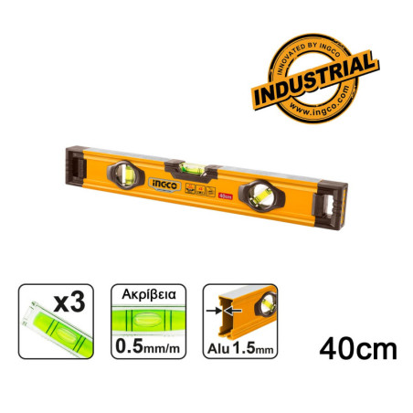 INGCO Αλφάδι Βαρέος Τύπου 40cm (HSL08040)