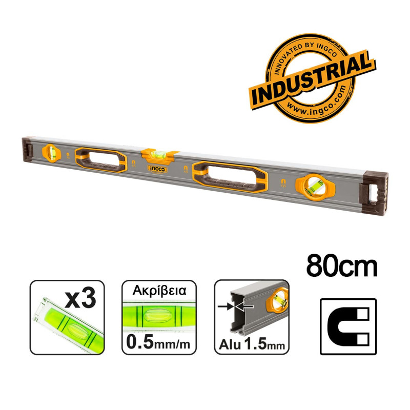 INGCO Αλφάδι Μαγνητικό 80cm (HSL38080M)