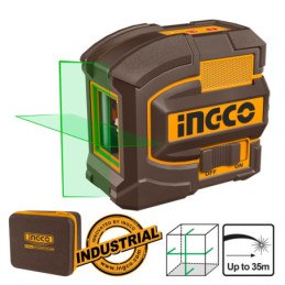 INGCO Αυτοαλφαδιαζόμενο Πράσινο Laser Σταυρού 2 Ακτίνων (HLL156601)