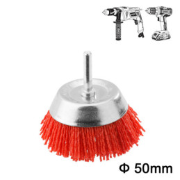 INGCO Βούρτσα Nylon με Άξονα για Δράπανο 50mm (WB30505)