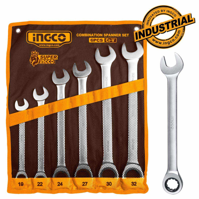 INGCO Γερμανοπολύγωνα Καστάνιας Σετ 6 τεμ. (HKSPAR1061)