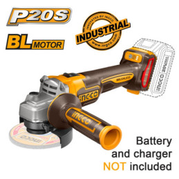 INGCO Γωνιακός Τροχός Μπαταρίας 115mm 20V Li-Ion SOLO (CAGLI21154)