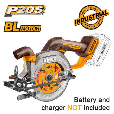 INGCO Δισκοπρίονο Μπαταρίας 20V Li-Ion SOLO Φ 140 mm (CSLI1402)