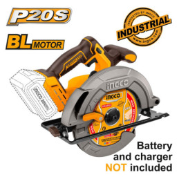 INGCO Δισκοπρίονο Μπαταρίας 20V Li-Ion SOLO Φ 185mm (CSLI1851)