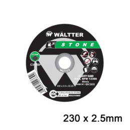 WALLTER Δίσκος Κοπής Δομικών Υλικών 230x2.5mm (2302522)