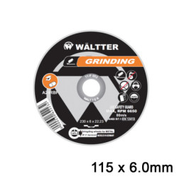 WALLTER Δίσκος Λείανσης Σιδήρου / INOX 115x6.0mm