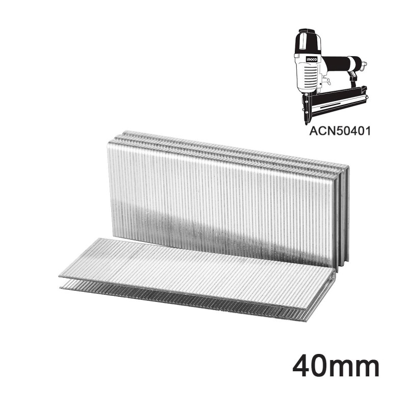 INGCO Δίχαλα 40mm Ga18 Αεροκαρφωτικού ACN50401 CCSNLI6005 (AST18401)