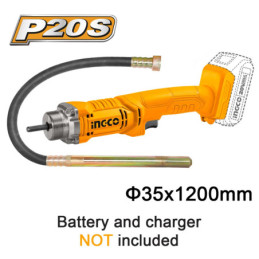 INGCO Δονητής Μπετού Μπαταρίας 20V Li-Ion SOLO (CCVLI202301)