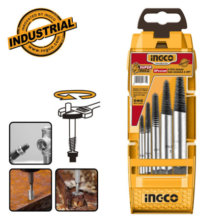 INGCO Εξωλκείς Βιδών 3-18mm Σετ 5 τεμ. (ASE008)