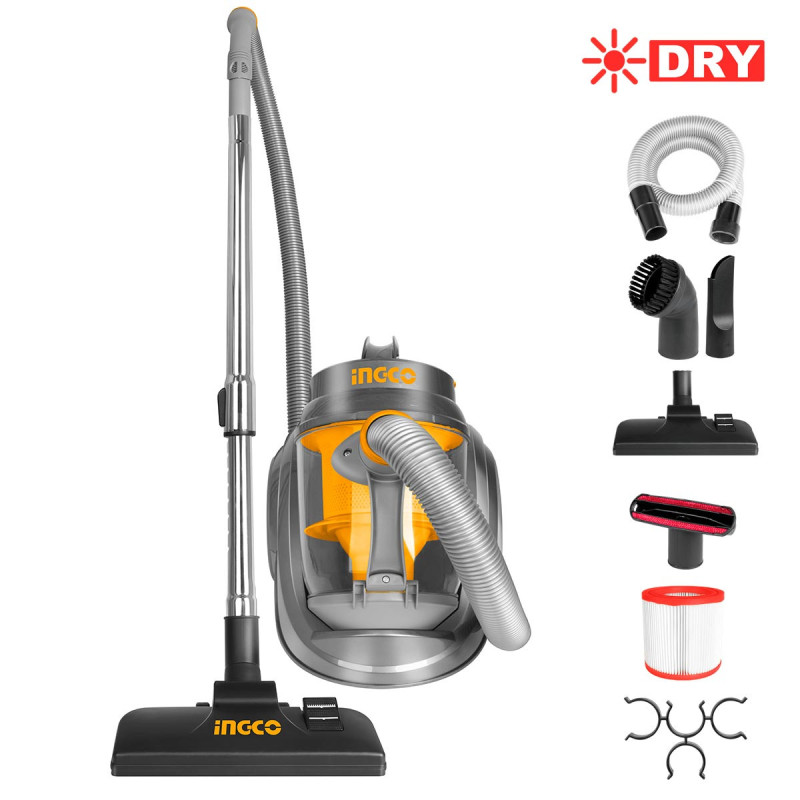 INGCO Ηλεκτρική Σκούπα Στερεών Cyclone Οικιακής 2000W (VC20258)