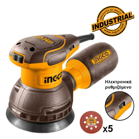 INGCO Ηλεκτρικό Περιστροφικό Τριβείο Χούφτας 320W  Φ125mm (RS3216)
