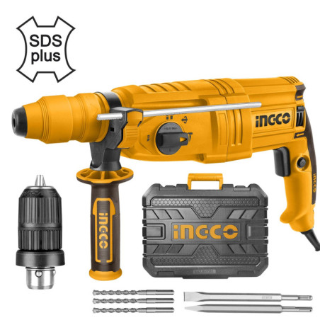 INGCO Ηλεκτρικό Πιστολέτο Περιστροφικό Κρουστικό 800W SDS Plus 2kg (RGH9028-2)