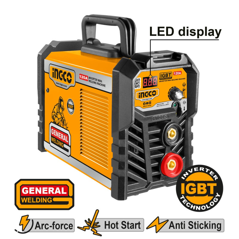 INGCO Ηλεκτροκόλληση Inverter 120Α (MMA1202E)