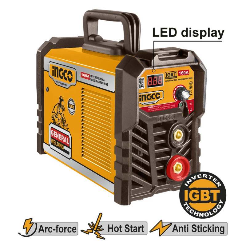 INGCO Ηλεκτροκόλληση Inverter 160Α (MMA16028)