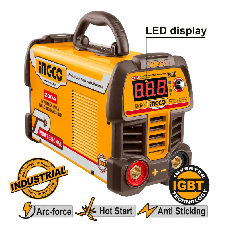 INGCO Ηλεκτροκόλληση Inverter 200Α (MMA20069E)