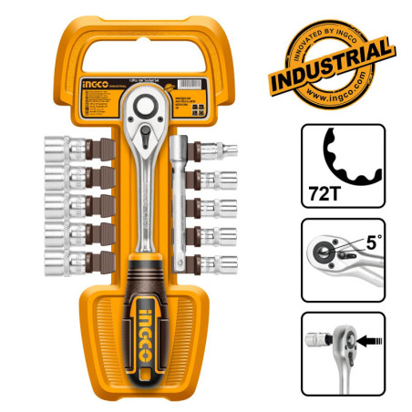 INGCO Καρυδάκια 1/4" Σετ 12 τεμ. (HKTS14122)