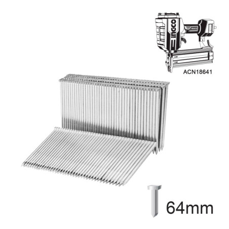 INGCO Καρφιά 64mm Αεροκαρφωτικού ACN18641 (ANA01641)