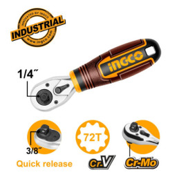 INGCO Καστάνια 1/4" και 3/8" 72Τ (HRTH081438)