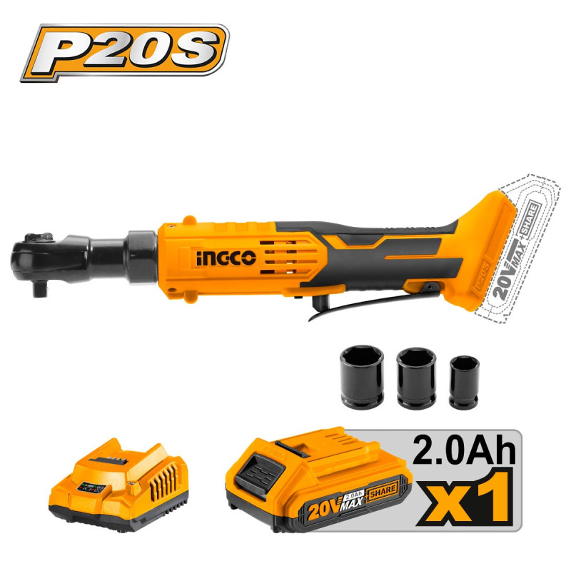 INGCO Καστάνια 3/8" Μπαταρίας 20V Li-Ion (CDRLI206015)