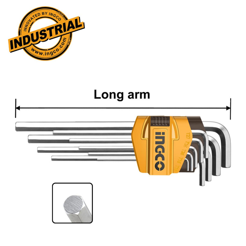 INGCO Κλειδιά Άλλεν 1.5-10mm Σετ 9 τεμ. (HHK11091)