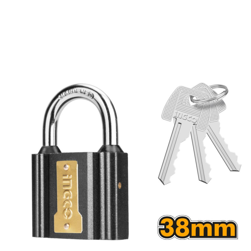 INGCO Λουκέτο Μαύρο Σιδερένιο 38mm (DIPL0401)