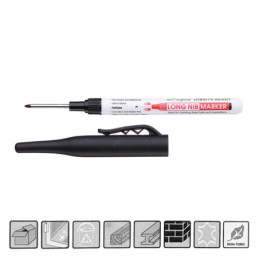 Μαρκαδόρος Σημαδέματος Ανεξίτηλος Μαύρος με Μακριά Μύτη