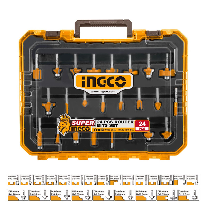 Μαχαίρια Ρούτερ Σετ 24 τεμ. Πλήρες