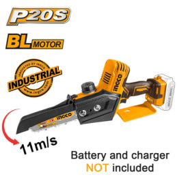 INGCO Μίνι Αλυσοπρίονο Μπαταρίας 20V Li-Ion με 6"/15cm Λάμα SOLO (CGSLI2068)