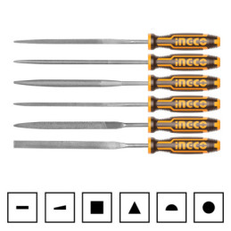 INGCO Μίνι Λίμες Σιδήρου 140mm Σετ 6 τεμ. (HKTF63)