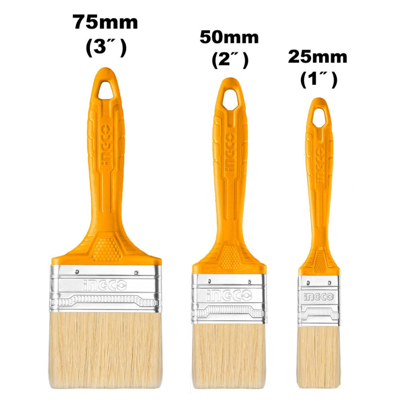 INGCO Πινέλο Βαφής 1"-2"-3" Σετ 3 τεμ. (CHPTB7860301)