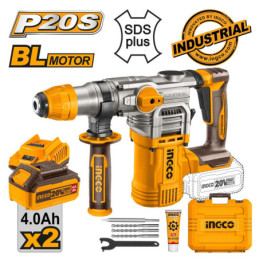 INGCO Πιστολέτο Περιστροφικό Κρουστικό Σκαπτικό Μπαταρίας 20V Li-Ion 4.5J (CRHLI202882)