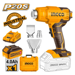 INGCO Πιστόλι Θερμού Αέρα Μπαταρίας 20V Li-Ion (HGLI20025)