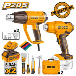 INGCO Πιστόλια Θερμού Αέρα Σετ 2 τεμ. (COSLI250801E)