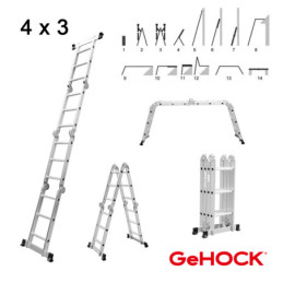 GEHOCK Πολυμορφική Σκάλα Αλουμινίου 4 x 3 (9351370)