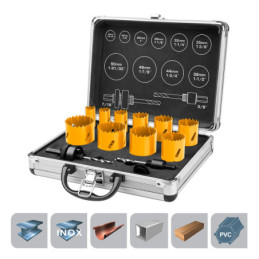 INGCO Ποτηροτρύπανα Bi-Metal Σετ 12 τεμ 20-50mm (AKH0121)