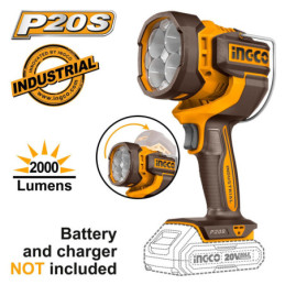 INGCO Προβολέας Εργασίας 20V Li-Ion SOLO 800-1400-2000 lumen (CWLI2088)