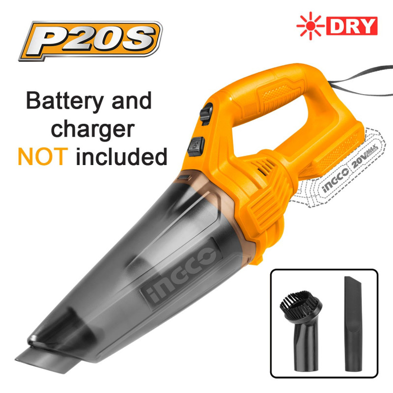 INGCO Σκούπακι Μπαταρίας 20V Li-Ion SOLO 140W (CVLI201261)