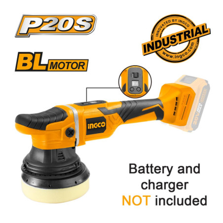 INGCO Στιλβωτής - Αλοιφαδόρος Μπαταρίας 20V Li-Ion SOLO Φ 125mm (APLI2002)