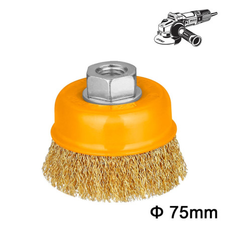 INGCO Συρματόβουρτσα Γωνιακού Tροχού M14 75mm (WB10751)