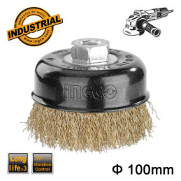 INGCO Συρματόβουρτσα Γωνιακού Tροχού M14 Σκληρής Χρήσης 100mm (WB11005)
