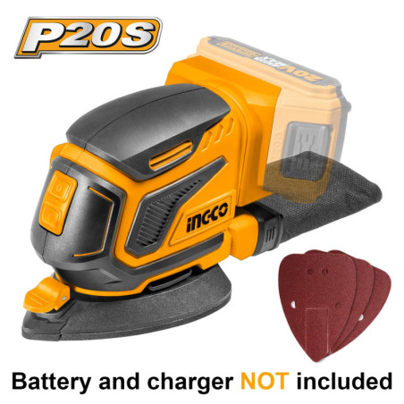 INGCO Τριβείο Χούφτας Τριγωνικό Μπαταρίας 20V Li-Ion SOLO (CDSLI2051)