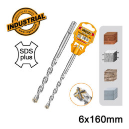 INGCO Τρυπάνι Τετράκοπο SDS plus S4L 6x160mm (DBH1210602C)