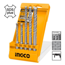 INGCO Τρυπάνια SDS Plus 6-12mm Σετ 5 τεμ. (AKD2052)