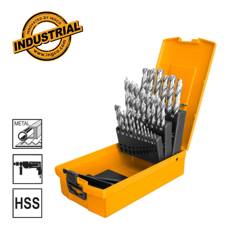 INGCO Τρυπάνια Κοβαλτίου 1-13mm Σετ 25 τεμ. (AKD1251)