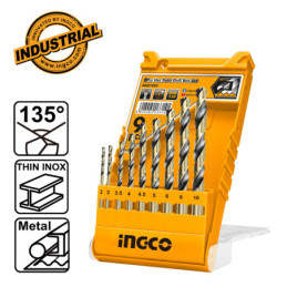INGCO Τρυπάνια Μετάλλου HSS 2-10mm Σετ 9 τεμ. (AKD1095)