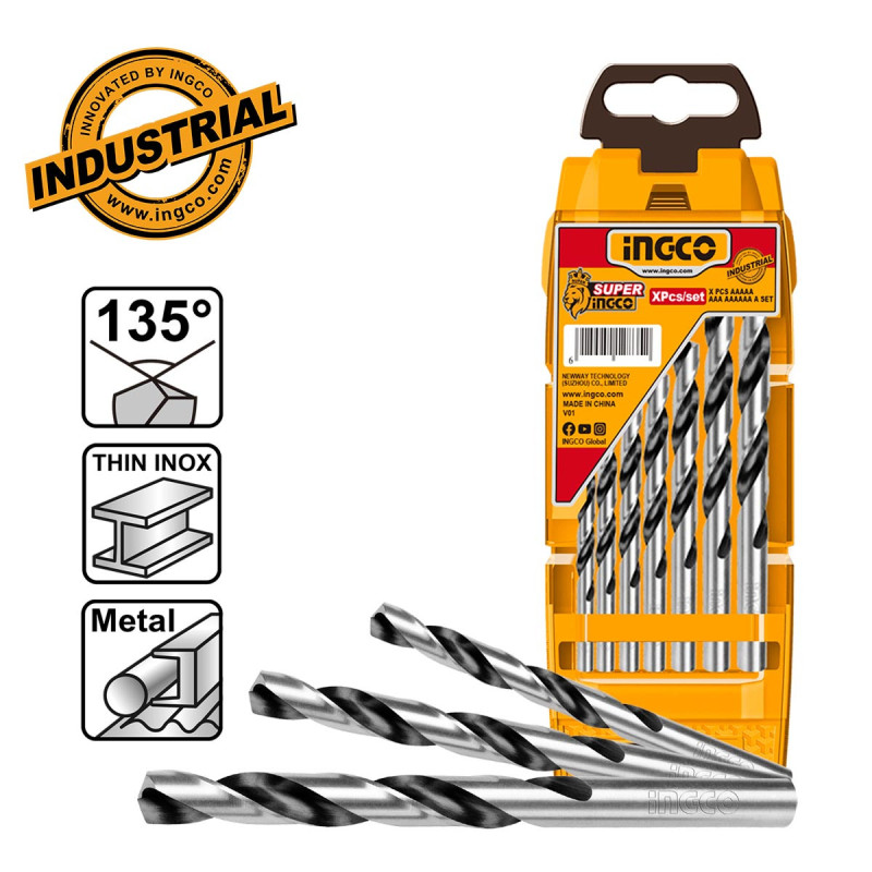 INGCO Τρυπάνια Μετάλλου HSS 2-6mm Σετ 7 τεμ. (AKD1075)